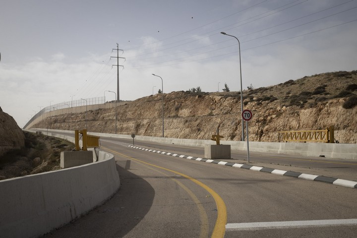 הכניסה לצד הישראלי של כביש 4370 (אורן זיו / אקטיבסטילס)