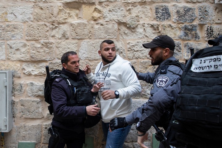 פינוי משפחת אבו סעב מביתה ברובע המוסלמי בעיר העתיקה בירושלים המזרחית. 17 בפברואר 2019 (אקטיבסטילס)
