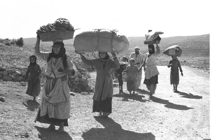 תושבי הגליל בורחים ללבנון במהלך מלחמת 1948. (צילום: אלדן דוד, לע"מ)