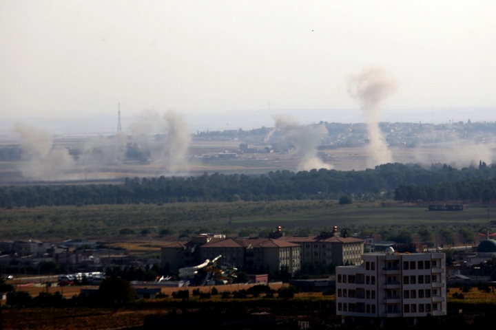 הפצצות על ראס אל עין בסוריה ב-10 באוקטובר 2019 (צילום: Orhan Erkılıç)