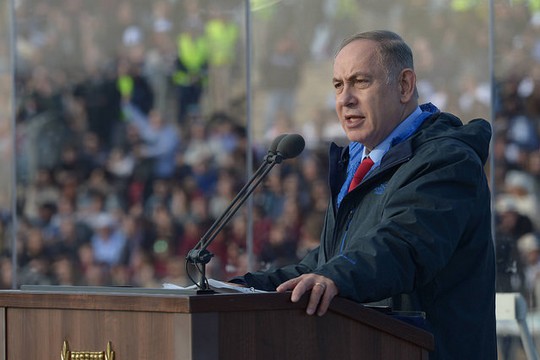 בנימין נתניהו בטקס סיום קורס טיס (עמוס בן גרשום, לע"מ)