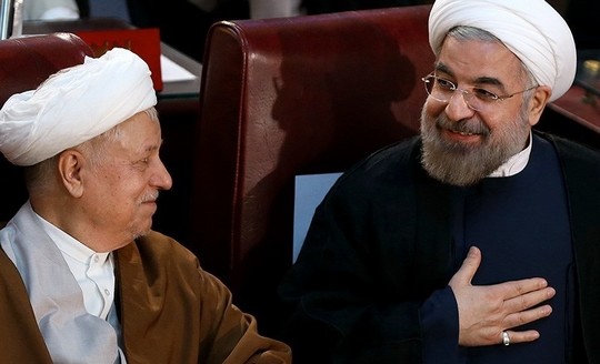 רפסנג׳אני וחסן רוחאני (צילום: Tasnim News Agency)