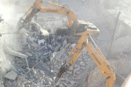 הריסות בתים במזרח ירושלים 15.08.17 (צילום: תושבי השכונה)