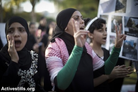 הפגנה בלוד בתמיכה בתושבי עזה ונגד המלחמה (אורן זיו / אקטיבסטילס)
