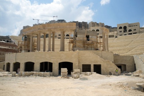 האמפיתאטרון הרומי באתר הבנייה רוואבי (Ben Drusinsky)