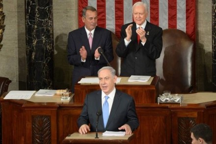 בנימין נתניהו בקונגרס האמריקאי (עמוס בן גרשון / לעמ)