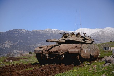 אימון משותף של חיל השיריון וחטיבת כפיר ברמת הגולן (דובר צה"ל)