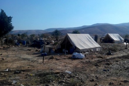 מתחם חמולת עובאיית באל פסאיל לאחר גל ההריסות האחרון (צילום: רבנים לזכויות אדם)