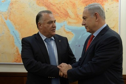 בנימין נתניהו עם עלי סאלם, ראש עיריית נצרת (חיים צח, לע"מ)