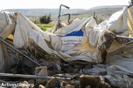 הריסות מבנה שנתרם על ידי האיחוד האירופאי, פאסייל, בקעת הירדן (אקטיבסטילס)