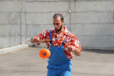 הליצן מוחמד אבו סח'א (באדיבות קרקס פלסטין)