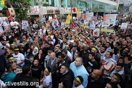 הפגנות המוניות בישראל, בגדה ובעזה בסולידריות עם שביתת הרעב של האסירים