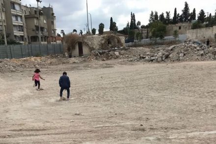 מה שנותר לאחר ההריסות באזור השוק בעיר העתיקה בלוד (איה זינאתי)