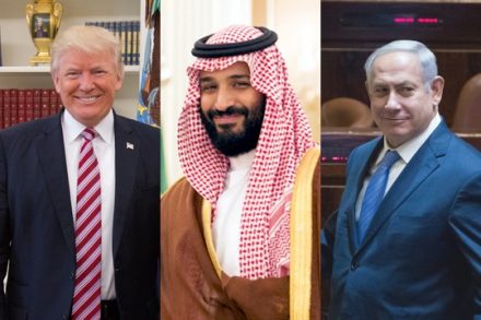 האם אנו עדים למהלך משולש – ישראלי-אמריקאי-סעודי? נתניהו, טראמפ ובן סלמאן (צילום: הבית הלבן, יונתן זינדל/פלאש90)