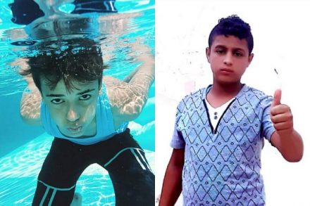 עו'תמאן חילס, בן 14 (מימין). עז א-דין א-סמאכ בן 13. ילדים נהרגים על הגדר בעזה