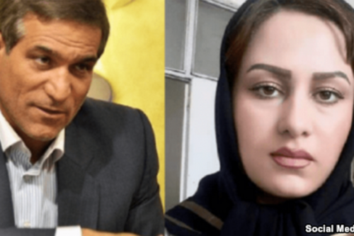 חבר הפרלמנט איים על הצעירה שאם תתלונן - תיפגע. זהרא נווידפור וסלמאן חודאדאדי (צילום: רשתות חברתיות באיראן)