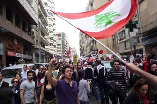 הפגנות בלבנון ב-2010 (צילום: Shakeeb Al-Jabri)